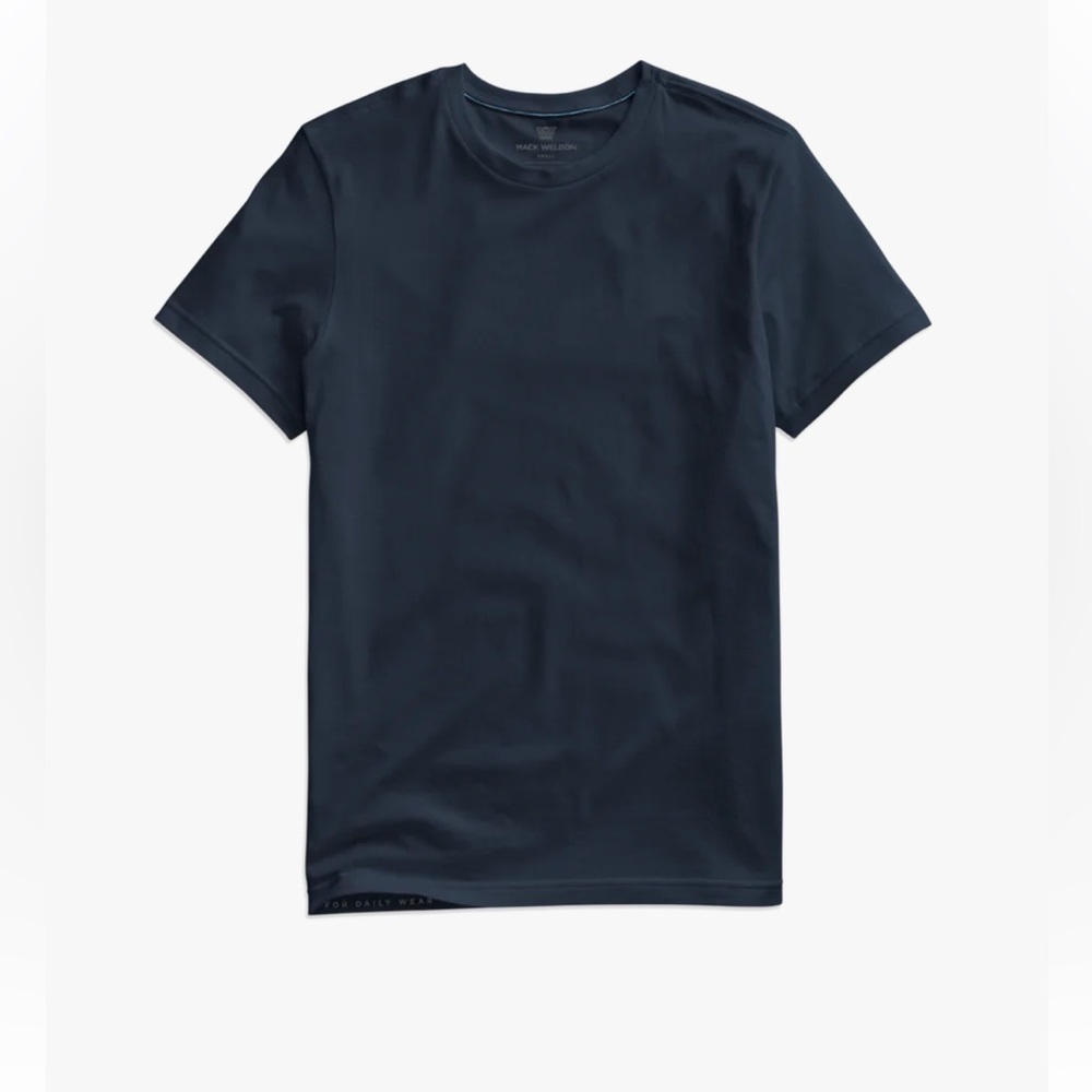 MACK WELDON mens Pima cotton premium Navy Short Sleeve Tee Soft Cotton Crew Neck